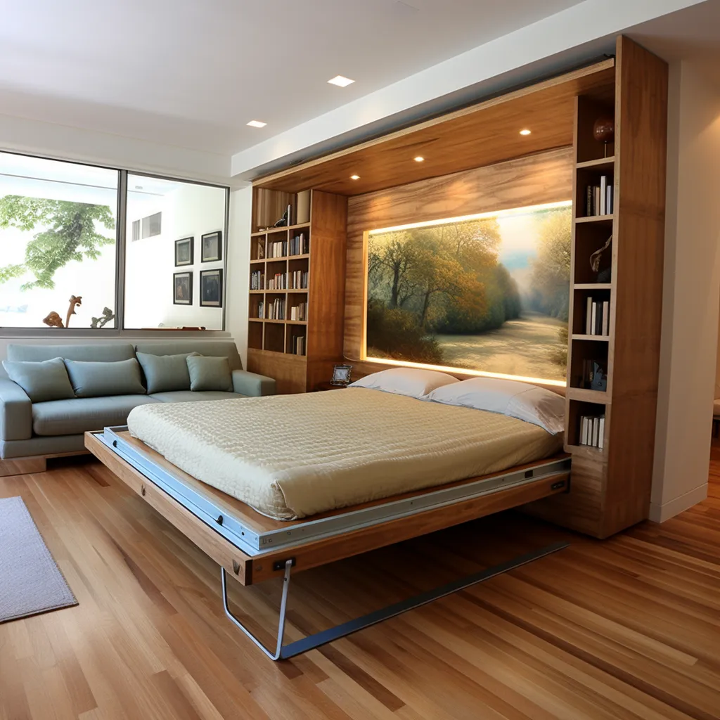 murphy bed in living room